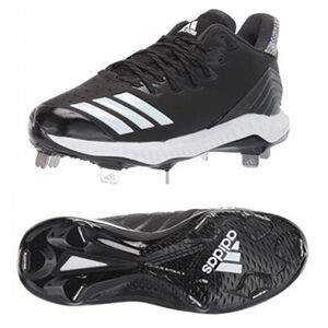 Adidas Women's Icon Bounce Metal Cleats Shoes‎ Sports Black Size 7.5